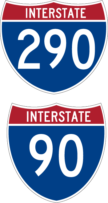 Signs For Schaumburgh I90-I290 Expressway Interchange Signs For Schaumburgh I90-I290 Expressway Interchange